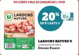 Super U Lardons nature u offre