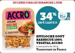 Super U Effiloche gout barbecue 100% vegetal accro offre