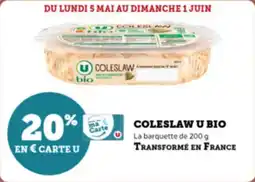 Super U Coleslaw u bio offre