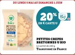 Super U Petites crepes bretonnes u bio offre