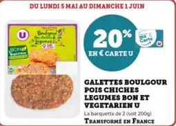 Super U Galettes boulgour pois chiches legumes bon et vegetarien u offre