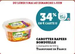 Super U Carottes rapees bonduelle offre