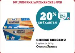 Super U Cheese burger u offre