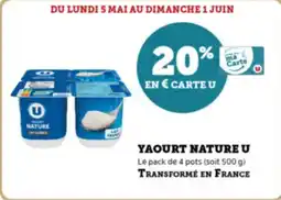 Super U Yaourt nature u offre