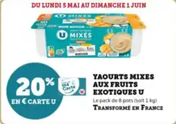 Super U Yaourts mixes aux fruits exotiques u offre