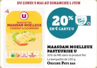 Super U Maasdam moelleux pasteurise u offre