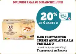 Super U Iles flottantes creme anglaise a la vanille u offre