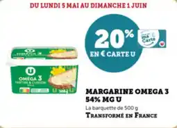 Super U Margarine omega 3 54% mg u offre