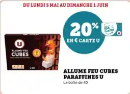 Super U Allume feu cubes paraffines u offre