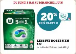 Super U Lessive doses 5 en 1u offre