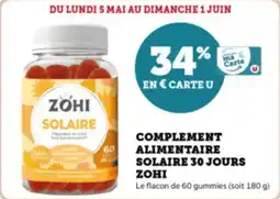 Super U Complement alimentaire solaire 30 jours zohi offre