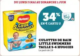 Super U Culottes de bain little swimmers taille 5-6 huggies offre