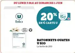 Super U Batonnets ouates u bio offre