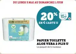 Super U Papier toilette aloe vera 2 plis u offre