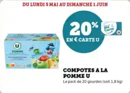 Super U Compotes a la pomme u offre