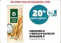 Gressins a l'huile d'olive et romarin u