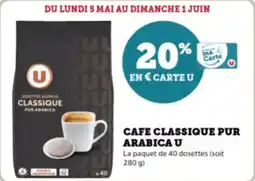Super U Cafe classique pur arabica u offre