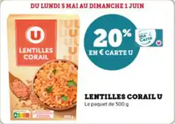 Lentilles corail u