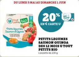 Super U Petits legumes saumon quinoa des 12 mois u tout petits bio offre
