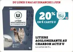 Super U Litiere agglomerante au charbon actif u offre