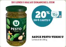 Super U Sauce pesto verde u offre