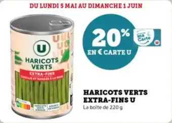 Super U Haricots verts extra fins u offre