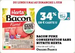 Super U Bacon fume conservation sans nitrite herta offre