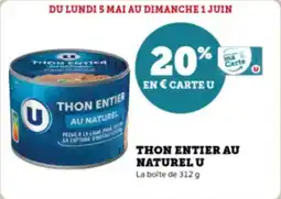 Super U Thon entier au naturel u offre