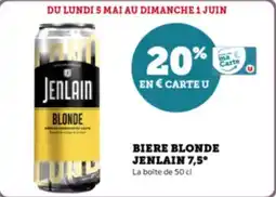Super U Biere blonde jenlain 7,5° offre