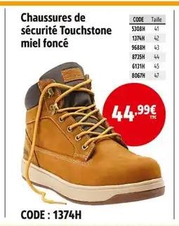 Screwfix Chaussures de sécurité miel foncé offre