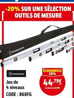 Screwfix MAGNUSSON Jeu de 4 niveaux offre