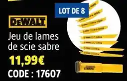 Screwfix DEWALT Jeu de lames de scie sabre offre