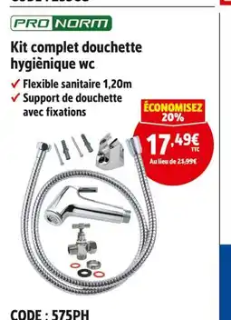 Screwfix Pro Norm Kit complet douchette hygiénique wc offre