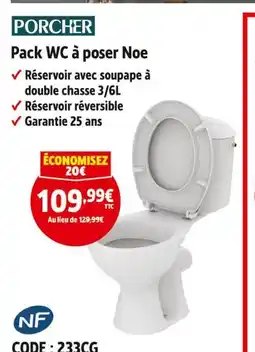 Screwfix Porcher Pack WC à poser Noe offre