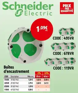Screwfix SCHNEIDER ELECTRIC Boîtes d'encastrement offre