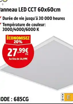 Screwfix Panneau led cct 60x60cm offre