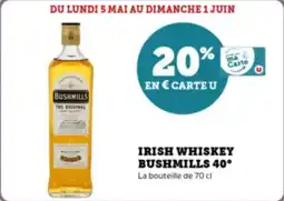 Irish whiskey bushmills 40°