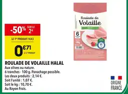 Supeco Roulade de Volaille Halal offre