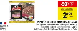 Supeco CHARAL 2 pavés de bœuf marinés offre