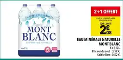 Supeco MONT BLANC Eau minérale naturelle offre