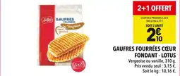 Supeco Lotus Gaufres fourrées cœur fondant offre