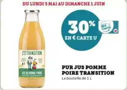 Super U Pur jus pomme poire transition offre