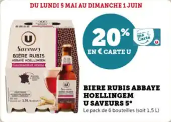 Super U Biere rubis abbaye hoellingem u saveurs 5° offre
