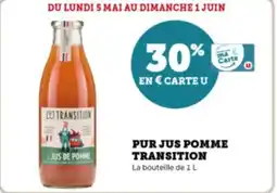 Super U Pur jus pomme transition offre
