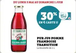 Super U Pur jus pomme framboise transition offre