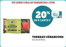 Super U Terreau géraniums offre