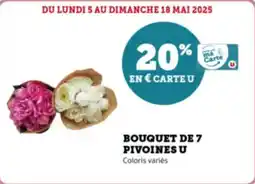 Super U Bouquet de 7 pivoines u offre