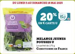 Super U Melange jeunes pousses u offre