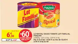 Intermarché Le ravioli sauce tomate lot familial panzani offre