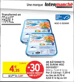 Intermarché 48 båtonnets de surimi msc odyssée offre